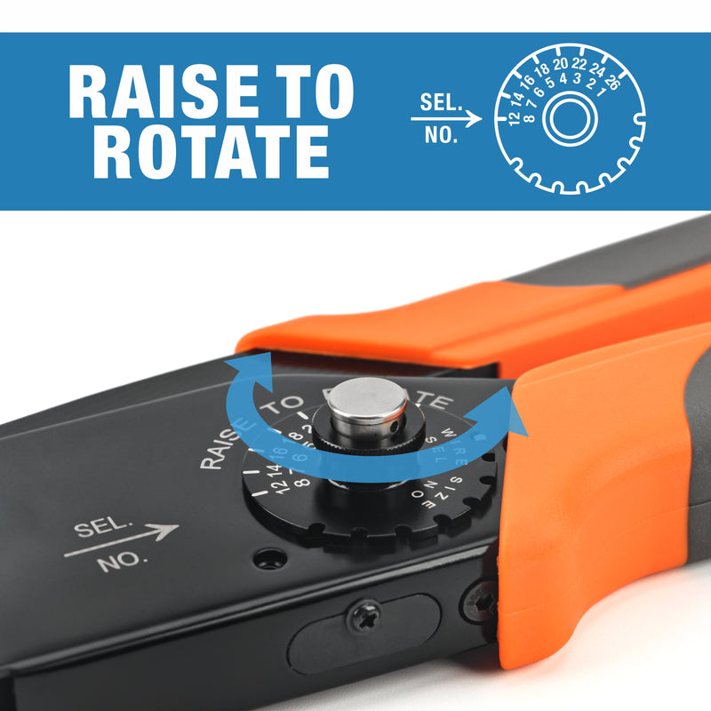 HD-2612 Deutsch Crimping Tool with Mountable Locator, for Solid Contacts(Size 12, 16, 20) Deutsch DT, DTM, DTP Connectors, Amphenol AT Pins Hand Crimping Pliers iCrimp