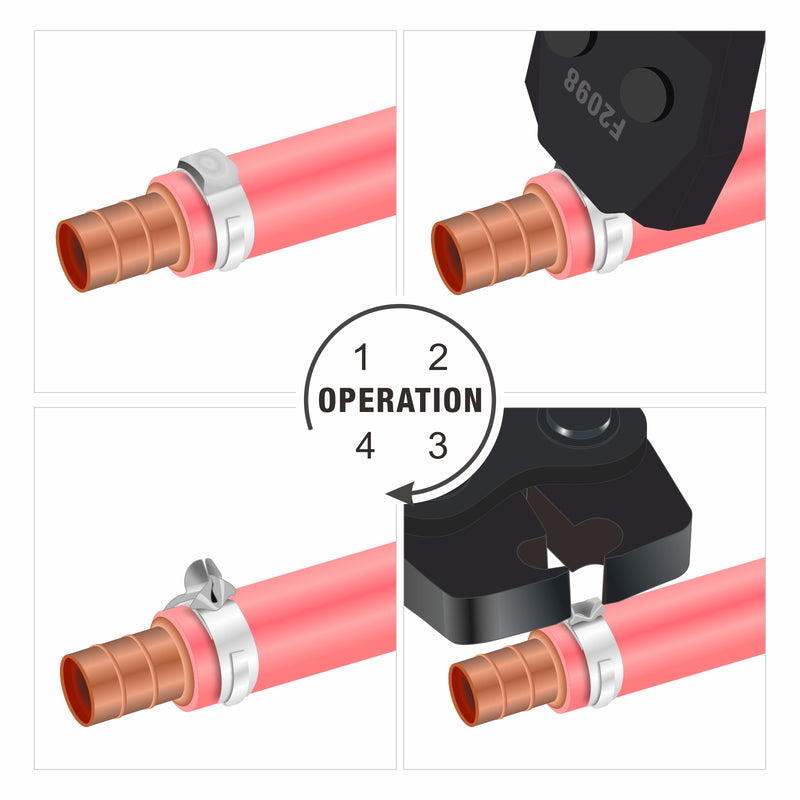 ICP-PC01 PEX Cinch Clamp Removal Tool for Removing 3/8-in, 1/2-in, 3/4-in, 1-in ASTM F2098 Stainless Steel Pinch Clamps PEX Pipe Tools iCrimp