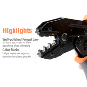 IWS-2210H Wire Crimping Tool For Heat Shrink Connectors, Ratcheting Wire Crimper AWG22-10 Hand Crimping Pliers iCrimp