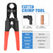 IWS-FAS F1807  PEX Crimping Tool Kit for 3/8 inch, 1/2 inch, 3/4 inch, 1 inch Pex Copper Crimp Rings, c/w PEX Cutter,Go-no-go Gauge