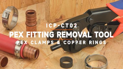 ICP-CT02 PEX Removal Tool for 1/2-in, 3/4-in, 1-in PEX Copper Crimp Rings & Stainless Steel Clamps PEX Pipe Tools iCrimp