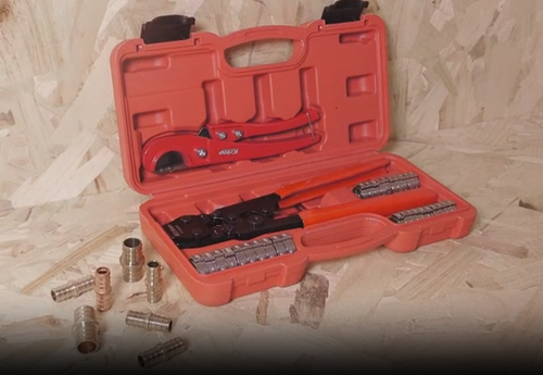 KIT-1096D PEX Clamp Tool Kit for 3/8 to 1 inch PEX Cinch Clamps Meets ASTM 2098 with 20pcs 1/2", 10 Pcs 3/4" Clamps PEX Pipe Tools IWISS TOOLS