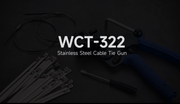 WCT322-KIT Stainless Steel Cable Tie Tool Zip Gun, 100pcs 11.8 inch Metal Cable Ties included Cable Tie Guns iCrimp