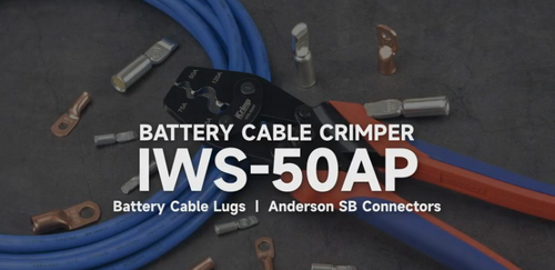 IWS-50AP Battery Cable Crimping Tool for Power 50A & 75A Connectors, Anderson SB50 SB120 SB175 Connectors, AWG 8-1/0 Battery Cable Lugs Hand Crimping Pliers iCrimp