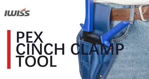 BJ0010C Ratchet One Hand PEX Cinch Clamp Fastening Tool for Clamping Pipe Tubing 3/8", 1/2", 3/4", 5/8" and 1" PEX Pipe Tools iCrimp