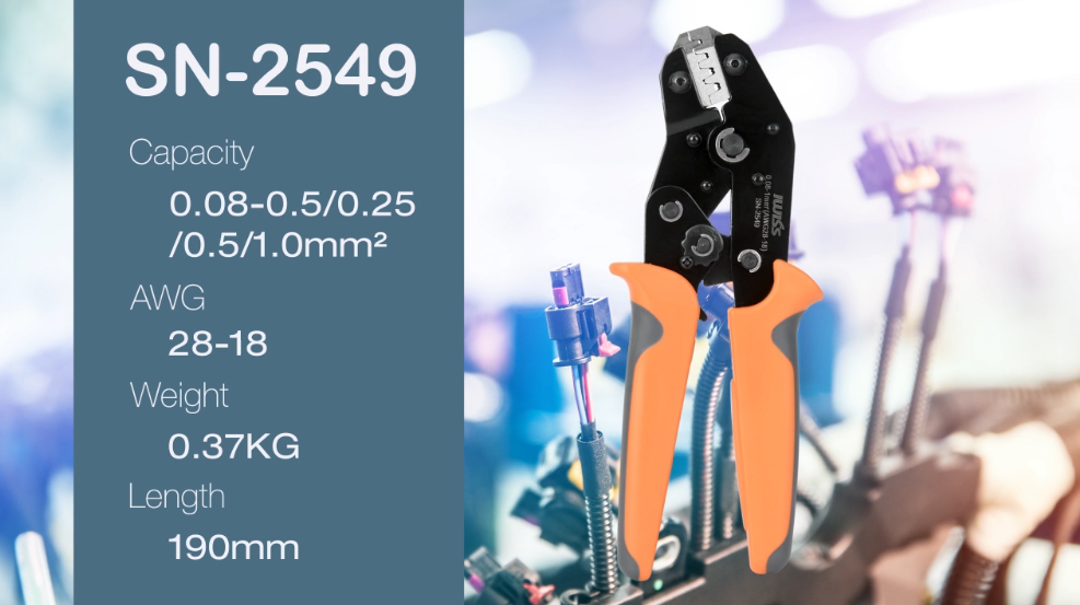 Pinza Per Crimpatura ICrimp SN-2549 - Per Connettori XH2.54, Dupont, JST, Intervallo 0.08-1.0mm² - Foto 11