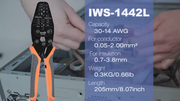 IWS-1442L Micro Connector Crimper Plier for Crimping 30AWG to 14AWG Open-barrel and Connectors from Molex, TE AMP, for RC Car, 3D Printer Hand Crimping Pliers iCrimp