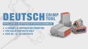 HD-2612 Deutsch Crimping Tool with Mountable Locator, for Solid Contacts(Size 12, 16, 20) Deutsch DT, DTM, DTP Connectors, Amphenol AT Pins Hand Crimping Pliers iCrimp