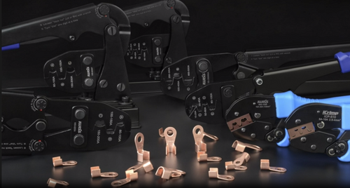 IWS-5100DT/8200DT/25500DT Battery Lugs and Open Barrel Connectors Crimping Tools Bench Mount Type Hand Crimping Pliers IWISS TOOLS