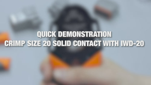 IWD-20 Closed Barrel Crimper 4 way Indents, 8 Impressions for Deutsch Solid Contacts gage 20&22 Hand Crimping Pliers iCrimp