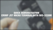 IWS-3220M Micro Connector Pin Crimping Tool 0.03-0.52mm² 32-20AWG Ratcheting Crimper for D-Sub,Open Barrel suits Molex,JST,JAE Hand Crimping Pliers IWISS