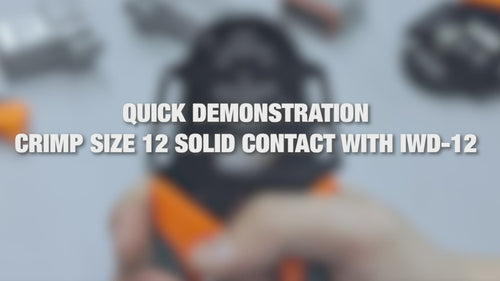 IWD-12 Closed Barrel Crimper 4 Way Indent,8 Impression Type for Deutsch Solid Contacts gage 12 Hand Crimping Pliers iCrimp