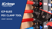ICP-BJ03 PEX Clamp Tool for Cinch and Removal of 3/8-in, 1/2-in, 3/4-in and 1-in PEX Clamp Rings, One-handed PEX Crimping Tool PEX Pipe Tools iCrimp