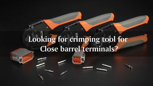 IWD-12 Closed Barrel Crimper 4 Way Indent,8 Impression Type for Deutsch Solid Contacts gage 12 Hand Crimping Pliers iCrimp