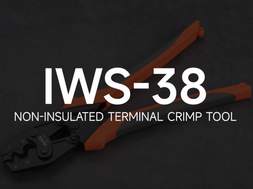 IWS-38 Crimper for AWG 8-2 Works for Non-Insulated Terminals and Butt/Splice/Open/Plug Connectors for Auto Electrical, Motorcycle Wiring Repairs Hand Crimping Pliers iCrimp
