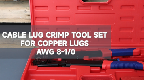 IWS-50BN Kit Battery Cable Lug Crimping Tool Kit for AWG 8-1/0 Electrical Lug with cable cutter & Stripper Hand Crimping Pliers IWISS TOOLS