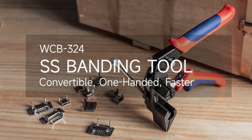 WCB-324 Stainless Steel Cable Tie Gun, Zip Tie Tool for Fastening & Cutting up to 24mm SS Zip Ties Cable Tie Guns iCrimp