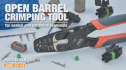 IWC-1424AB Open Barrel Terminal& Weather Pack Terminal Crimper for AWG 24-14 with Built-in Wire Stripper&Cutter Hand Crimping Pliers iCrimp