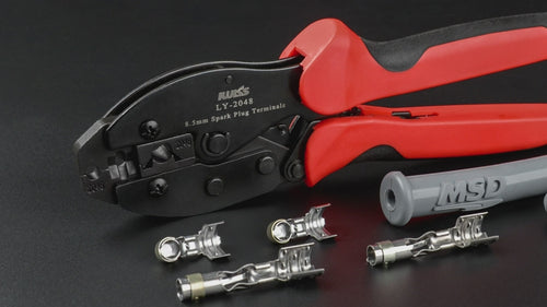 LY-2048 Ratchet Spark Plug Wire Crimping Tool for Spark Plug Ignition Wire and Terminals Dia. 8.5mm Hand Crimping Pliers iCrimp