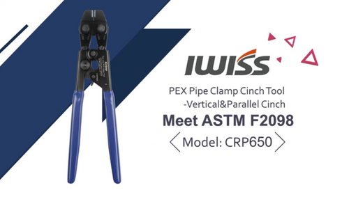 CRP650 Vertical&Parallel PEX SS Clamp Cinch Tool for 3/8” to 1” PEX Pipe Tools iCrimp