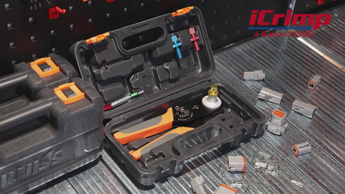 HD-2612D Deutsch Crimper for DT, DTM, DTP Connectors(12-26AWG), Size 20, 16, 12 Solid Contacts, Equivalent to HDT-48-00 Hand Crimping Pliers iCrimp
