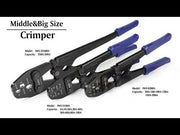 ‎IWS-5100A Battery Cable Crimper for AWG13-3 Open Barrel Lug, Lead-Free OEM Battery Terminals Hand Crimping Pliers IWISS TOOLS