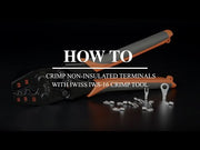 IWS-8 Ratchet Crimping Tool for Non-Insulated Terminals from AWG 16-8 Hand Crimping Pliers iCrimp