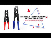 IWS-1234PSK Tool Set ASTM F1807 1/2 and 3/4-inch Dual PEX Crimper w/Copper Rings,PEX Cutter and Gauge PEX Pipe Tools iCrimp