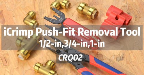 CRQ02 Disconnect Tool for Push-to-,Connect push-fit,Brass-Push fittings 1/2,3/4,1-inch Disconnect Clamp PEX Pipe Tools iCrimp