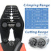 CWR1328 Wire Rope Crimping Tool  crimping and cutting range