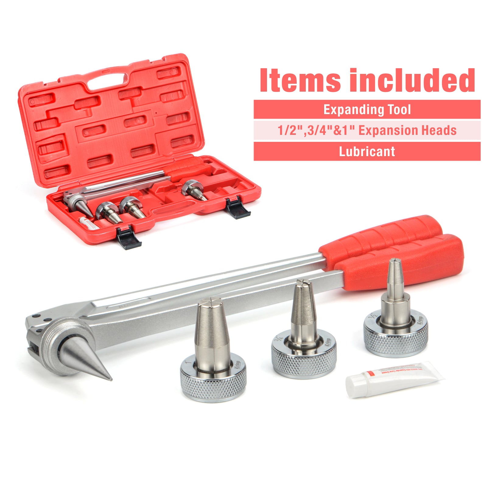 IWS-F1960 1/2, 3/4 &1-in PEX Pipe Expander Tool Kit for ProPex