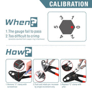 IWS-1234W 1/2"&3/4" Angel Combo PEX Pipe Crimping Tool-Single Tool with Go/No-Go Crimp Gauge PEX Pipe Tools iCrimp