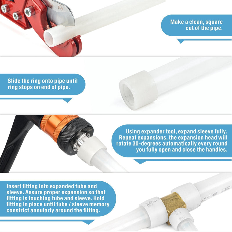 IWS-F4 F1960 1- in. Expansion Ring w/ Stop Edge for PEX-A Tubing 25pcs Pipe Fittings IWISS