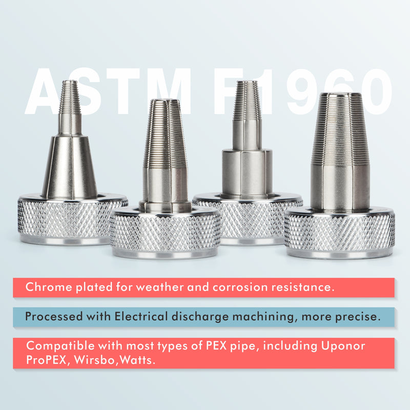 IWS-F1960MC 3/8, 1/2, 3/4, 1-inch ASTM F1960 PEX Pipe Expander Tool Kit PEX Pipe Tools IWISS