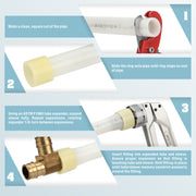 IWS-F1960 1/2, 3/4 &1-inch PEX Pipe Expander Tool Kit for ProPex Fitting PEX Pipe Tools IWISS