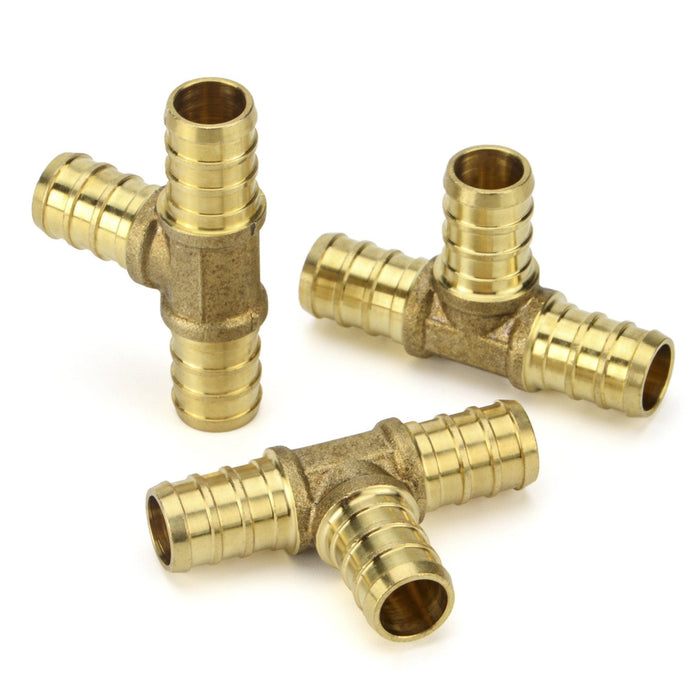 PEX Brass Tee 1/2 in. Lead-free Crimping fitting - 10pcs