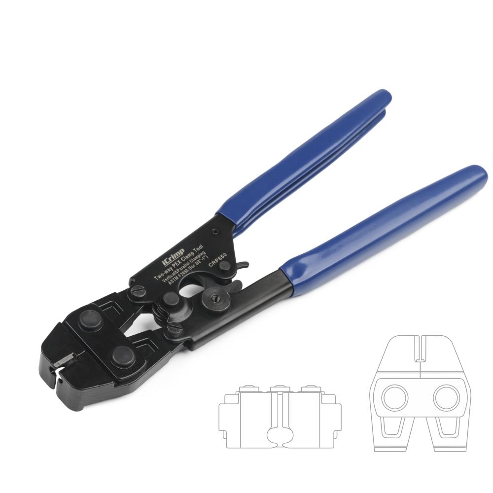 CRP650 Vertical&Parallel PEX SS Clamp Cinch Tool for 3/8” to 1