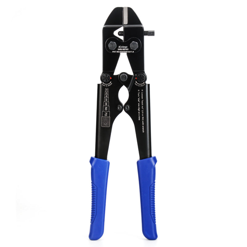 IWS-0670C Punch Type Battery Lug Crimping Tool For 6-70 mm2(AWG10-2/0) Hand Crimping Pliers iCrimp