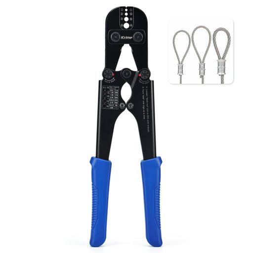 IWS-1608M Wire Rope Crimping Tool for Aluminum Oval Sleeves,Double Sleeves,Crimping Loop sleeve from 3/64-inch to 1/8-inch -15 inch Length