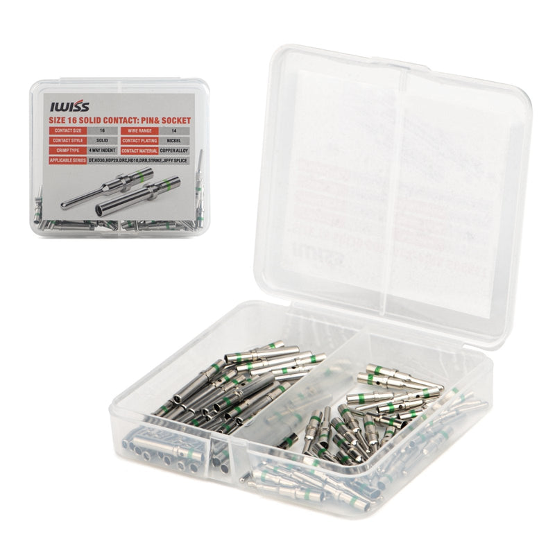 ‎IWS-DT Solid Contacts for Size 16 DT,HD30,HDP20,DRC,HD10,DRB Series Wire Terminal Kits IWISS