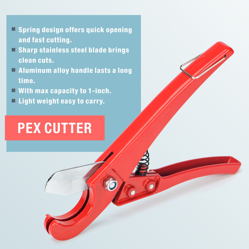 IWS-F1960MC 3/8, 1/2, 3/4, 1-inch ASTM F1960 PEX Pipe Expander Tool Kit PEX Pipe Tools IWISS