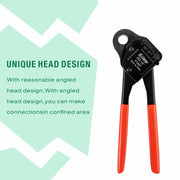 CL 1/2" ASTM F1807 PEX Pipe Crimping Tool, for 1/2-inch Copper Pex Crimps Rings, with Go/No-Go Gauge, Angled Head PEX Pipe Tools iCrimp