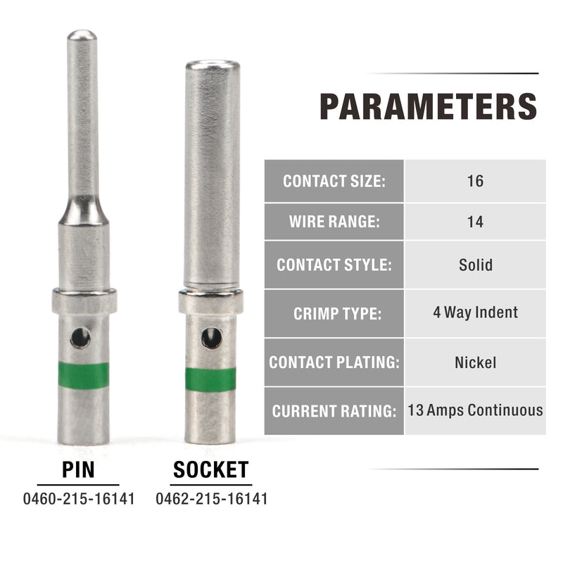 ‎IWS-DT Solid Contacts for Size 16 DT,HD30,HDP20,DRC,HD10,DRB Series Wire Terminal Kits IWISS