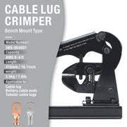 IWS-0840DT Punch Type Battery Lug Crimping Tool For 8-4/0 AWG Bench Mount Type Hand Crimping Pliers iCrimp