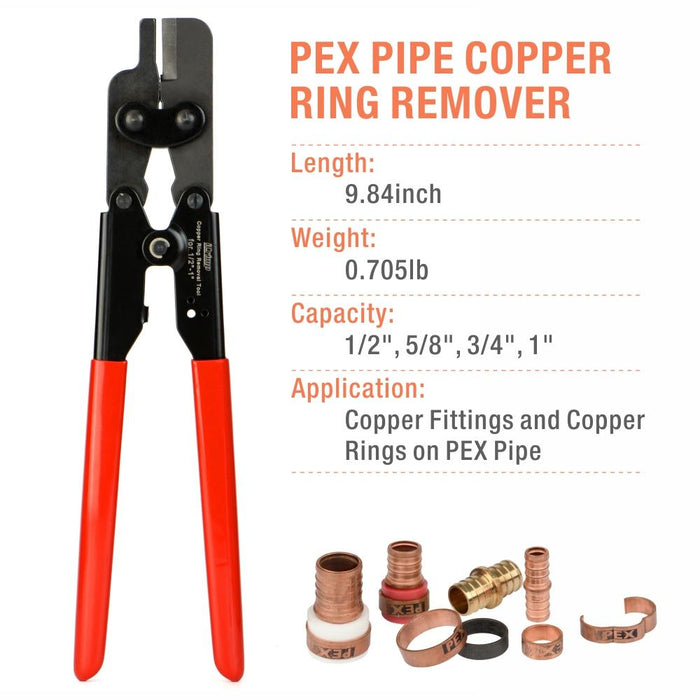 CRP-1010R F1807 PEX Copper Ring Removal Tool for 1/2-Inch, 3/4-Inch, 1-Inch