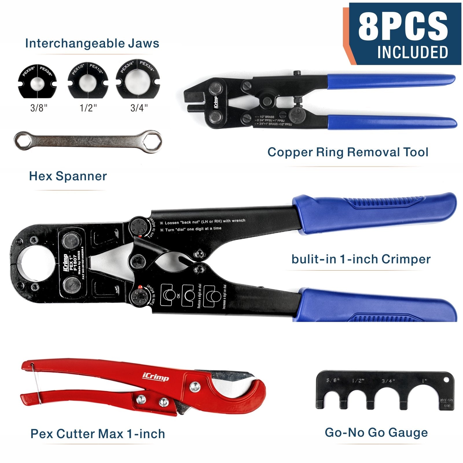 IWS-FA F1807 All-in-one Copper Ring Crimping Tool Kit — IWISS TOOLS
