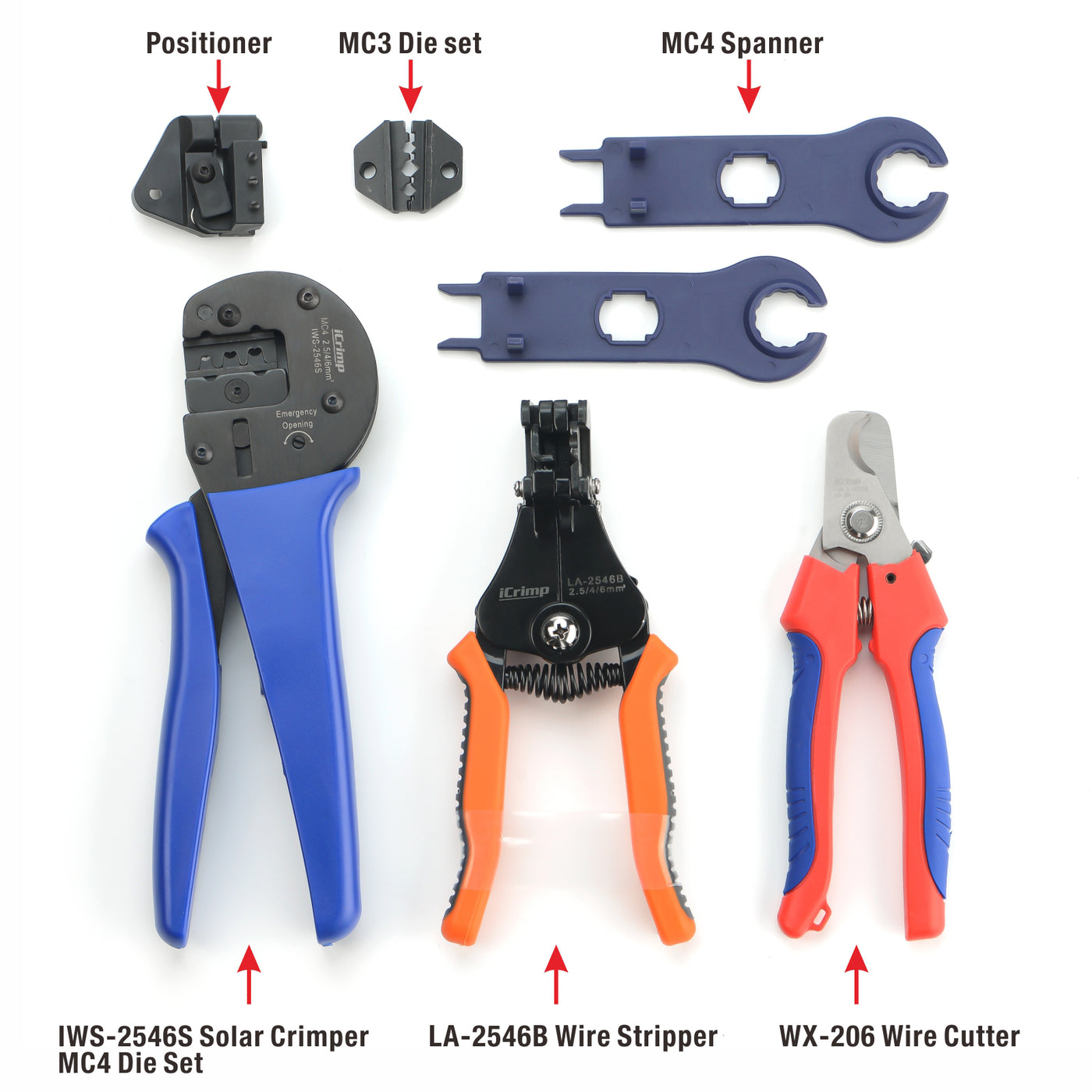 KIT-2546S All-In-One Solar Crimping Tool Kit — IWISS TOOLS