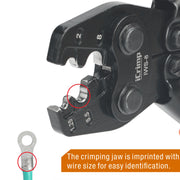IWS-8 Ratchet Crimping Tool for Non-Insulated Terminals from AWG 16-8 Hand Crimping Pliers iCrimp