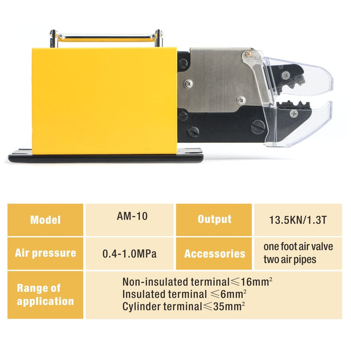 【New Version】AM-10 Pneumatic Crimping  Machine for Kinds of Terminals up to 35mm²