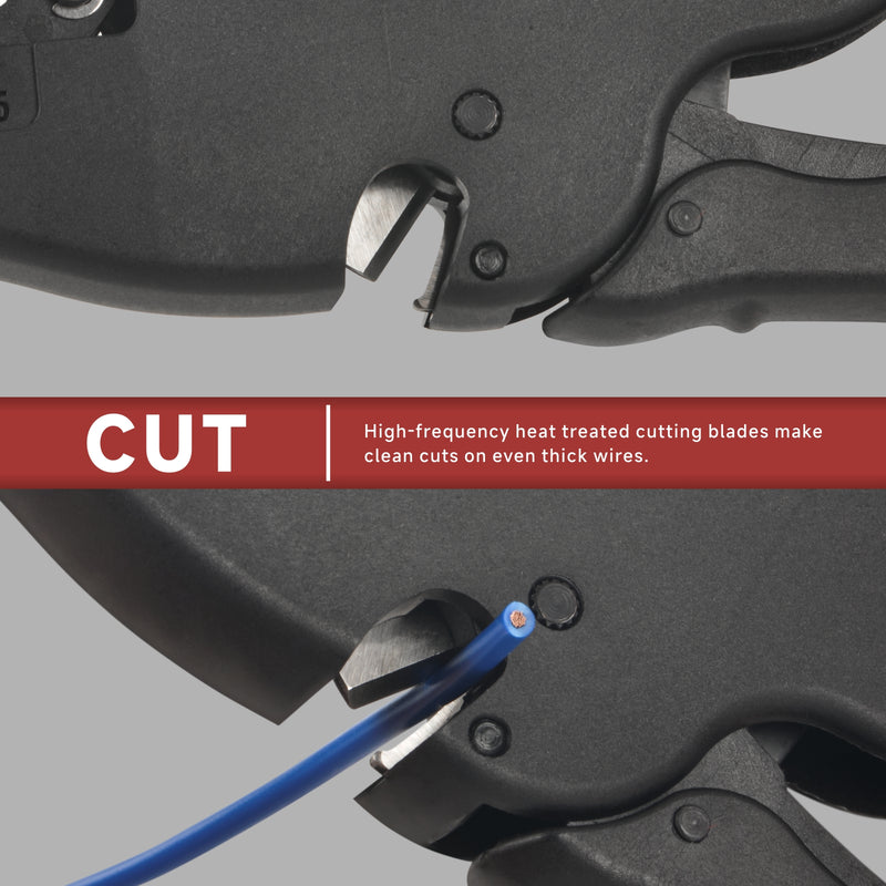 IWS-D10 Wire Stripper with built-in Cutter, Multifunctional Wire Stripping Tool&Cutting Tool for 0.03-10mm2 Cable Stripper & Wire Cutters iCrimp